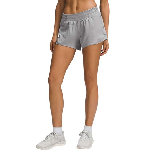 Lululemon Hotty Hot Low-Rise Lined Short 4" Rhino Grey - Picture 7 of 8